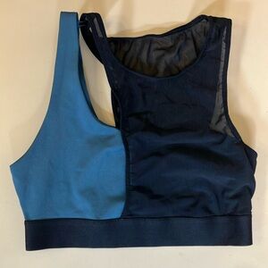 Le Ore Two-Tone Blue Women's Sports Bra